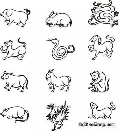 12生肖中动物 12生肖中动物简笔画