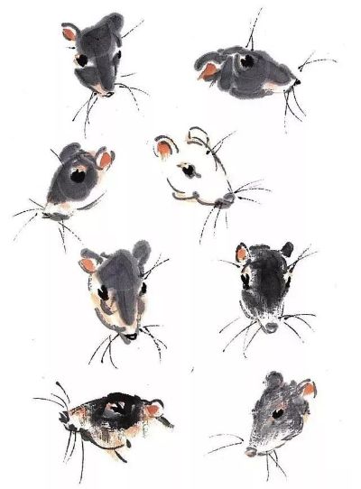 12生肖老鼠国画 十二生肖的老鼠怎么画才可爱