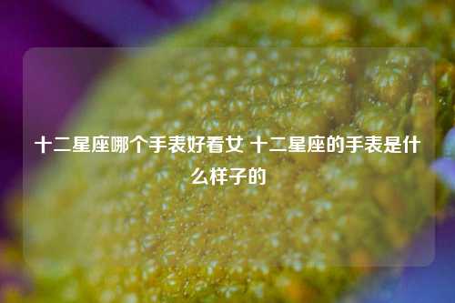 十二星座哪个手表好看女 十二星座的手表是什么样子的