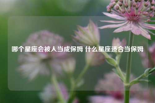 哪个星座会被人当成保姆 什么星座适合当保姆