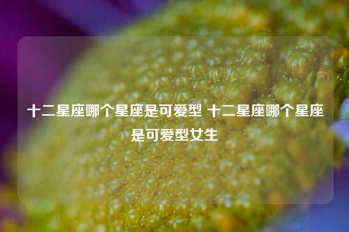 十二星座哪个星座是可爱型 十二星座哪个星座是可爱型女生