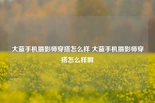 大蓝手机摄影师穿搭怎么样 大蓝手机摄影师穿搭怎么样啊