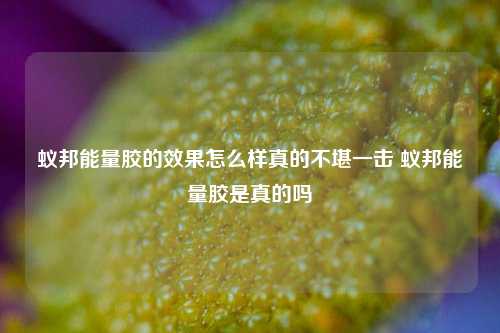 蚁邦能量胶的效果怎么样真的不堪一击 蚁邦能量胶是真的吗