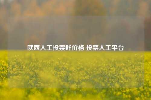 陕西人工投票群价格 投票人工平台