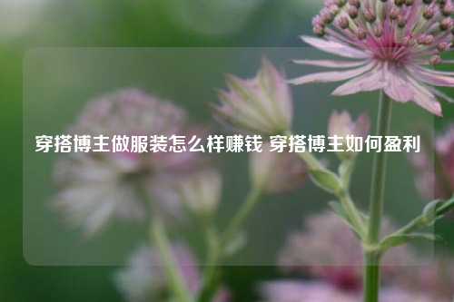 穿搭博主做服装怎么样赚钱 穿搭博主如何盈利